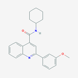 molecular formula C23H24N2O2 B3481389 N-cyclohexyl-2-(3-methoxyphenyl)-4-quinolinecarboxamide 