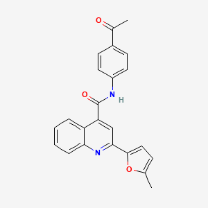 molecular formula C23H18N2O3 B3481394 N-(4-acetylphenyl)-2-(5-methyl-2-furyl)-4-quinolinecarboxamide 