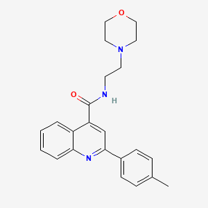 molecular formula C23H25N3O2 B3481395 2-(4-methylphenyl)-N-[2-(4-morpholinyl)ethyl]-4-quinolinecarboxamide 