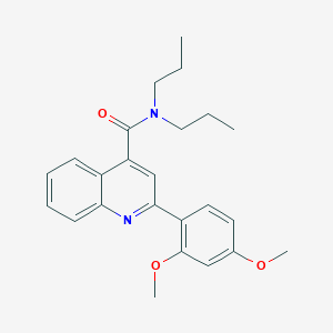 molecular formula C24H28N2O3 B3481400 2-(2,4-dimethoxyphenyl)-N,N-dipropyl-4-quinolinecarboxamide 