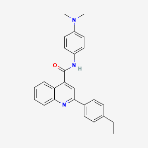 N-[4-(dimethylamino)phenyl]-2-(4-ethylphenyl)-4-quinolinecarboxamide