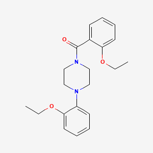 molecular formula C21H26N2O3 B3481412 1-(2-ethoxybenzoyl)-4-(2-ethoxyphenyl)piperazine 