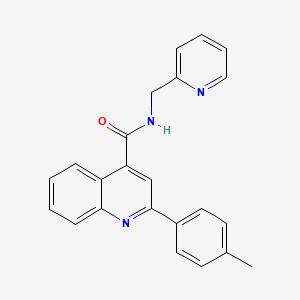 molecular formula C23H19N3O B3481433 2-(4-methylphenyl)-N-(2-pyridinylmethyl)-4-quinolinecarboxamide 