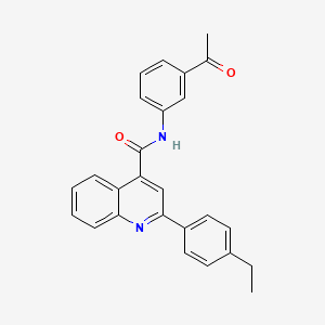 molecular formula C26H22N2O2 B3481448 N-(3-acetylphenyl)-2-(4-ethylphenyl)-4-quinolinecarboxamide 