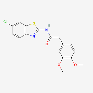 molecular formula C17H15ClN2O3S B3481488 N-(6-chloro-1,3-benzothiazol-2-yl)-2-(3,4-dimethoxyphenyl)acetamide 