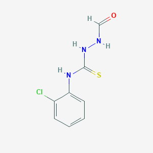 molecular formula C8H8ClN3OS B3481500 N-(2-chlorophenyl)-2-formylhydrazinecarbothioamide 