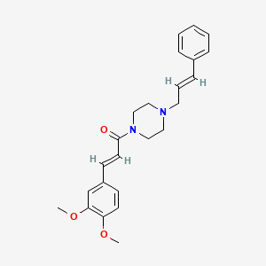 1-[3-(3,4-dimethoxyphenyl)acryloyl]-4-(3-phenyl-2-propen-1-yl)piperazine