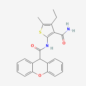 molecular formula C22H20N2O3S B3481562 N-[3-(aminocarbonyl)-4-ethyl-5-methyl-2-thienyl]-9H-xanthene-9-carboxamide 