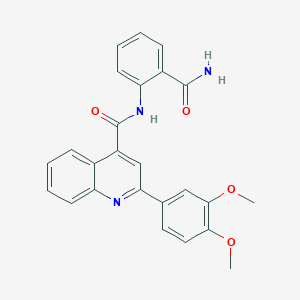 N-(2-carbamoylphenyl)-2-(3,4-dimethoxyphenyl)quinoline-4-carboxamide