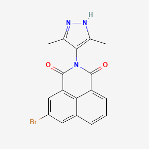molecular formula C17H12BrN3O2 B3481595 5-bromo-2-(3,5-dimethyl-1H-pyrazol-4-yl)-1H-benzo[de]isoquinoline-1,3(2H)-dione 