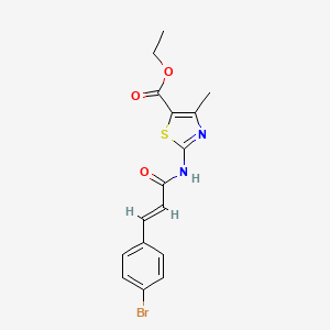 molecular formula C16H15BrN2O3S B3481598 ethyl 2-{[3-(4-bromophenyl)acryloyl]amino}-4-methyl-1,3-thiazole-5-carboxylate 