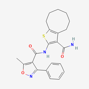 N-[3-(aminocarbonyl)-4,5,6,7,8,9-hexahydrocycloocta[b]thien-2-yl]-5-methyl-3-phenyl-4-isoxazolecarboxamide