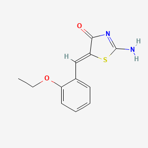 molecular formula C12H12N2O2S B3481602 5-(2-ethoxybenzylidene)-2-imino-1,3-thiazolidin-4-one 