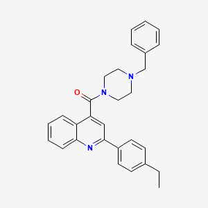 4-[(4-benzyl-1-piperazinyl)carbonyl]-2-(4-ethylphenyl)quinoline