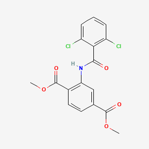 molecular formula C17H13Cl2NO5 B3481624 dimethyl 2-[(2,6-dichlorobenzoyl)amino]terephthalate 