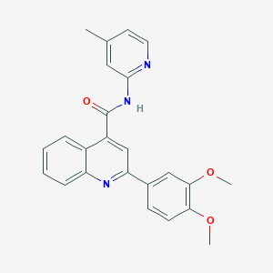 molecular formula C24H21N3O3 B3481626 2-(3,4-dimethoxyphenyl)-N-(4-methyl-2-pyridinyl)-4-quinolinecarboxamide 