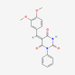 5-(3,4-dimethoxybenzylidene)-1-phenyl-2,4,6(1H,3H,5H)-pyrimidinetrione