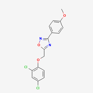 molecular formula C16H12Cl2N2O3 B3481661 5-[(2,4-dichlorophenoxy)methyl]-3-(4-methoxyphenyl)-1,2,4-oxadiazole 