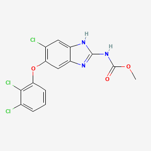 molecular formula C15H10Cl3N3O3 B3481665 methyl [5-chloro-6-(2,3-dichlorophenoxy)-1H-benzimidazol-2-yl]carbamate 