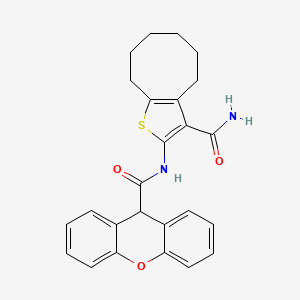 molecular formula C25H24N2O3S B3481672 N-[3-(aminocarbonyl)-4,5,6,7,8,9-hexahydrocycloocta[b]thien-2-yl]-9H-xanthene-9-carboxamide 