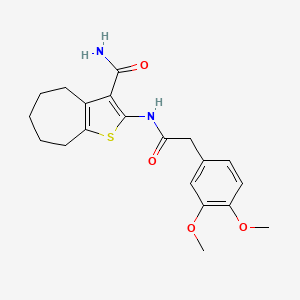 2-{[(3,4-dimethoxyphenyl)acetyl]amino}-5,6,7,8-tetrahydro-4H-cyclohepta[b]thiophene-3-carboxamide