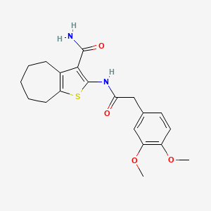 2-{[2-(3,4-DIMETHOXYPHENYL)ACETYL]AMINO}-5,6,7,8-TETRAHYDRO-4H-CYCLOHEPTA[B]THIOPHENE-3-CARBOXAMIDE