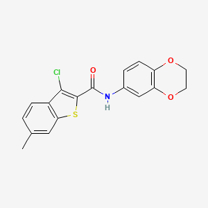 3-chloro-N-(2,3-dihydro-1,4-benzodioxin-6-yl)-6-methyl-1-benzothiophene-2-carboxamide