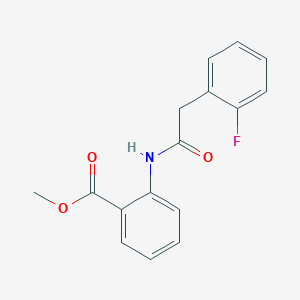 molecular formula C16H14FNO3 B3481731 methyl 2-{[(2-fluorophenyl)acetyl]amino}benzoate 