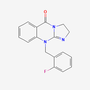 molecular formula C17H14FN3O B3481773 10-(2-fluorobenzyl)-2,10-dihydroimidazo[2,1-b]quinazolin-5(3H)-one 