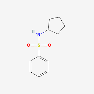 molecular formula C11H15NO2S B3481795 N-环戊基苯磺酰胺 