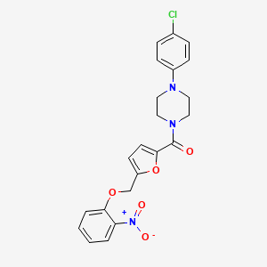 1-(4-chlorophenyl)-4-{5-[(2-nitrophenoxy)methyl]-2-furoyl}piperazine