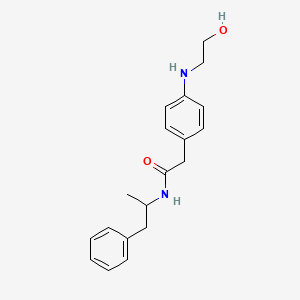 molecular formula C19H24N2O2 B3481826 2-{4-[(2-hydroxyethyl)amino]phenyl}-N-(1-methyl-2-phenylethyl)acetamide 