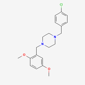 molecular formula C20H25ClN2O2 B3481857 1-(4-chlorobenzyl)-4-(2,5-dimethoxybenzyl)piperazine 
