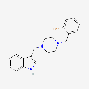 molecular formula C20H22BrN3 B3481862 3-{[4-(2-bromobenzyl)-1-piperazinyl]methyl}-1H-indole 