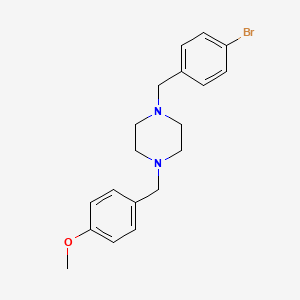 molecular formula C19H23BrN2O B3481869 1-(4-bromobenzyl)-4-(4-methoxybenzyl)piperazine 