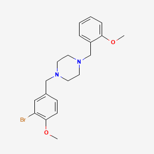 molecular formula C20H25BrN2O2 B3481875 1-(3-bromo-4-methoxybenzyl)-4-(2-methoxybenzyl)piperazine 