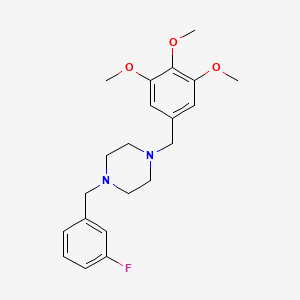 molecular formula C21H27FN2O3 B3481883 1-(3-fluorobenzyl)-4-(3,4,5-trimethoxybenzyl)piperazine 