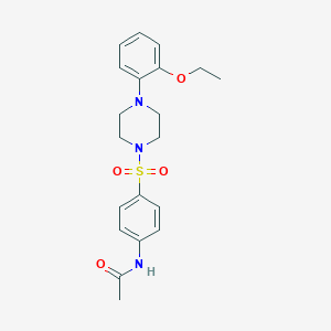 molecular formula C20H25N3O4S B3481932 N-(4-{[4-(2-ethoxyphenyl)-1-piperazinyl]sulfonyl}phenyl)acetamide 
