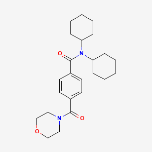 molecular formula C24H34N2O3 B3481957 N,N-dicyclohexyl-4-(4-morpholinylcarbonyl)benzamide 