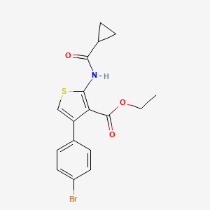 molecular formula C17H16BrNO3S B3481978 ethyl 4-(4-bromophenyl)-2-[(cyclopropylcarbonyl)amino]-3-thiophenecarboxylate 