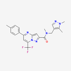 N-[(1,5-dimethyl-1H-pyrazol-4-yl)methyl]-N-methyl-5-(4-methylphenyl)-7-(trifluoromethyl)pyrazolo[1,5-a]pyrimidine-2-carboxamide