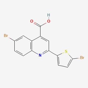 molecular formula C14H7Br2NO2S B3482048 6-bromo-2-(5-bromo-2-thienyl)-4-quinolinecarboxylic acid 