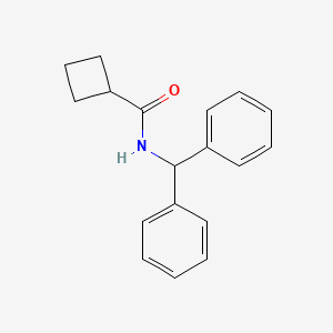 molecular formula C18H19NO B3482055 N-(diphenylmethyl)cyclobutanecarboxamide 