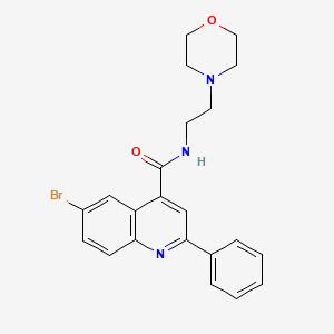 molecular formula C22H22BrN3O2 B3482058 6-bromo-N-[2-(4-morpholinyl)ethyl]-2-phenyl-4-quinolinecarboxamide 