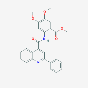 methyl 4,5-dimethoxy-2-({[2-(3-methylphenyl)-4-quinolinyl]carbonyl}amino)benzoate