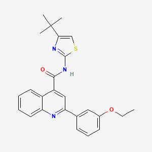 molecular formula C25H25N3O2S B3482069 N-(4-tert-butyl-1,3-thiazol-2-yl)-2-(3-ethoxyphenyl)-4-quinolinecarboxamide 