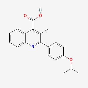 molecular formula C20H19NO3 B3482075 2-(4-isopropoxyphenyl)-3-methyl-4-quinolinecarboxylic acid 