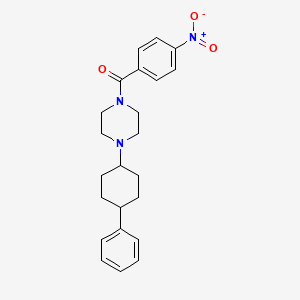 molecular formula C23H27N3O3 B3482087 1-(4-nitrobenzoyl)-4-(4-phenylcyclohexyl)piperazine 
