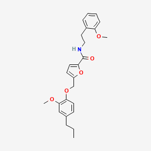 molecular formula C25H29NO5 B3482093 N-[2-(2-methoxyphenyl)ethyl]-5-[(2-methoxy-4-propylphenoxy)methyl]-2-furamide 