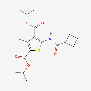molecular formula C18H25NO5S B3482104 diisopropyl 5-[(cyclobutylcarbonyl)amino]-3-methyl-2,4-thiophenedicarboxylate 